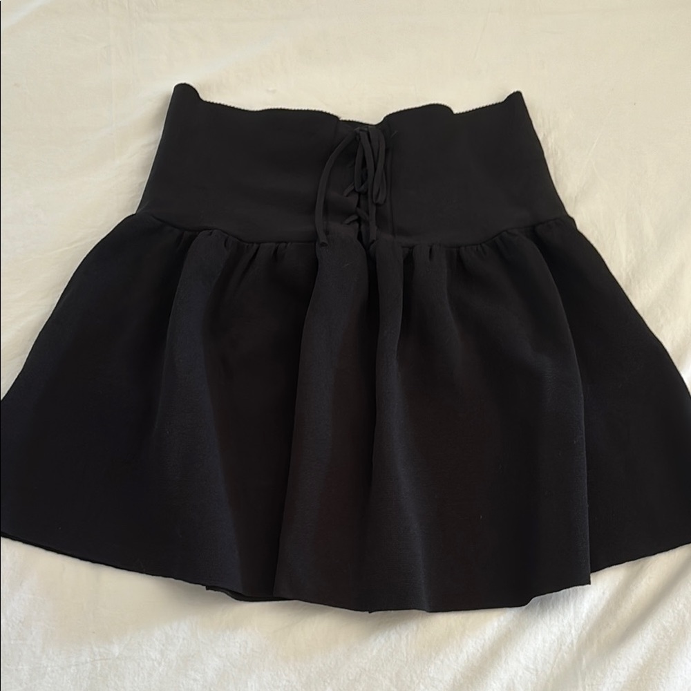Zara Tie Front Mini Skirt
